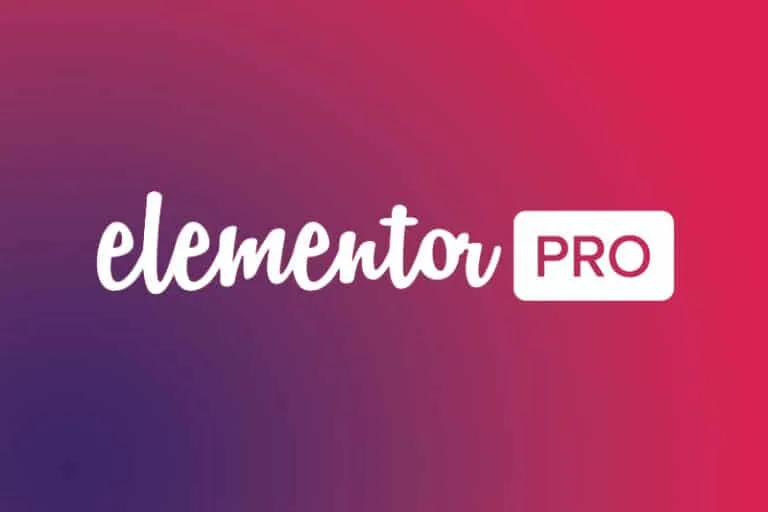 Logo von Elementor Pro auf violett-pinkem Farbverlauf, Titelbild zum Blogbeitrag über den Page-Builder