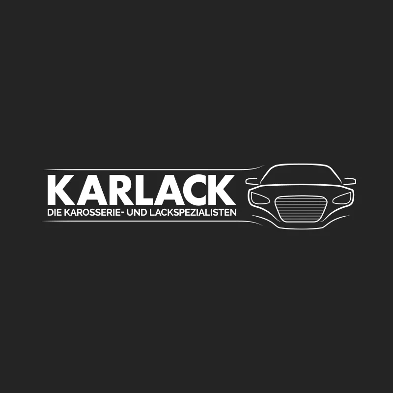Logo von Karlack aus Bous, den Karosserie- und Lackspezialisten, mit Autosilhouette