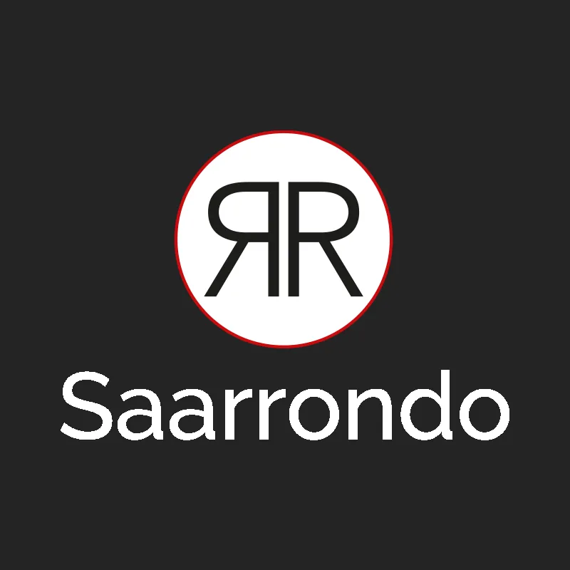Logo der Eventlocation Saarrondo aus Saarbrücken mit gespiegeltem Doppel-R im roten Kreis
