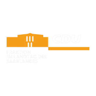 Logo der CDU-Fraktion im Landtag des Saarlandes in Orange und Weiß – Variante