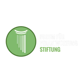 Logo der Stiftung Forum für Verantwortung mit Säulensymbol im grünen Kreis