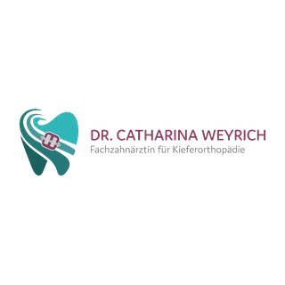 Logo der Kieferorthopädie Dr. Catharina Weyrich mit Zahnsymbol in Türkis