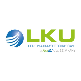 Logo der LKU Luft-Klima-Umwelttechnik GmbH aus Merzig in Blau und Grün