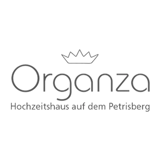 Logo von ORGANZA, Hochzeitshaus auf dem Petrisberg in Trier, mit Krone