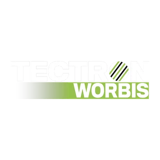 Logo von TECTRON WORBIS mit grünem Farbverlauf unter dem Schriftzug