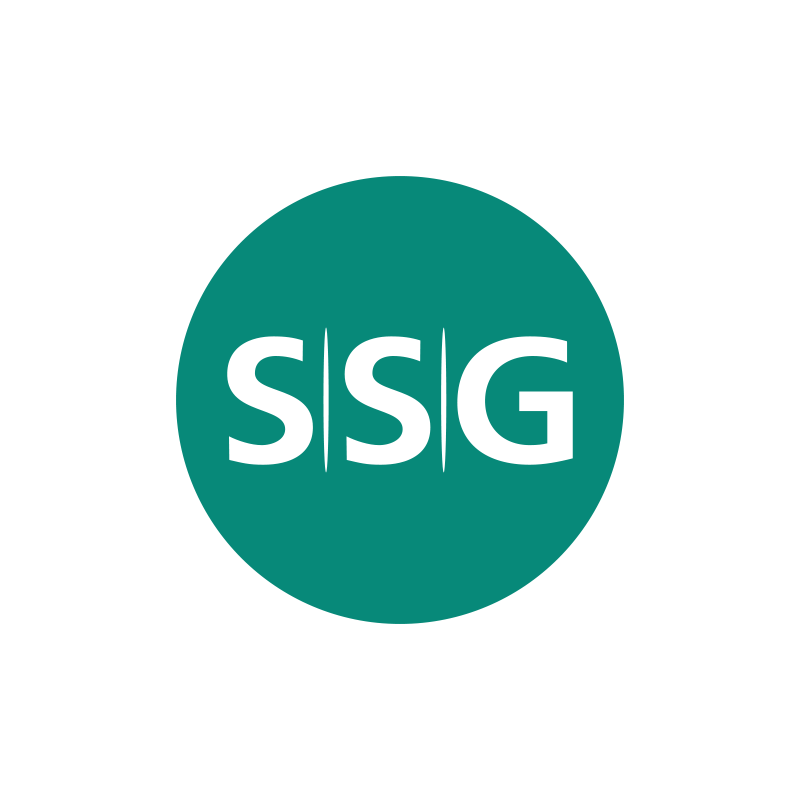 Logo von SSG Saar Service aus Saarbrücken: weiße Buchstaben auf grünem Kreis