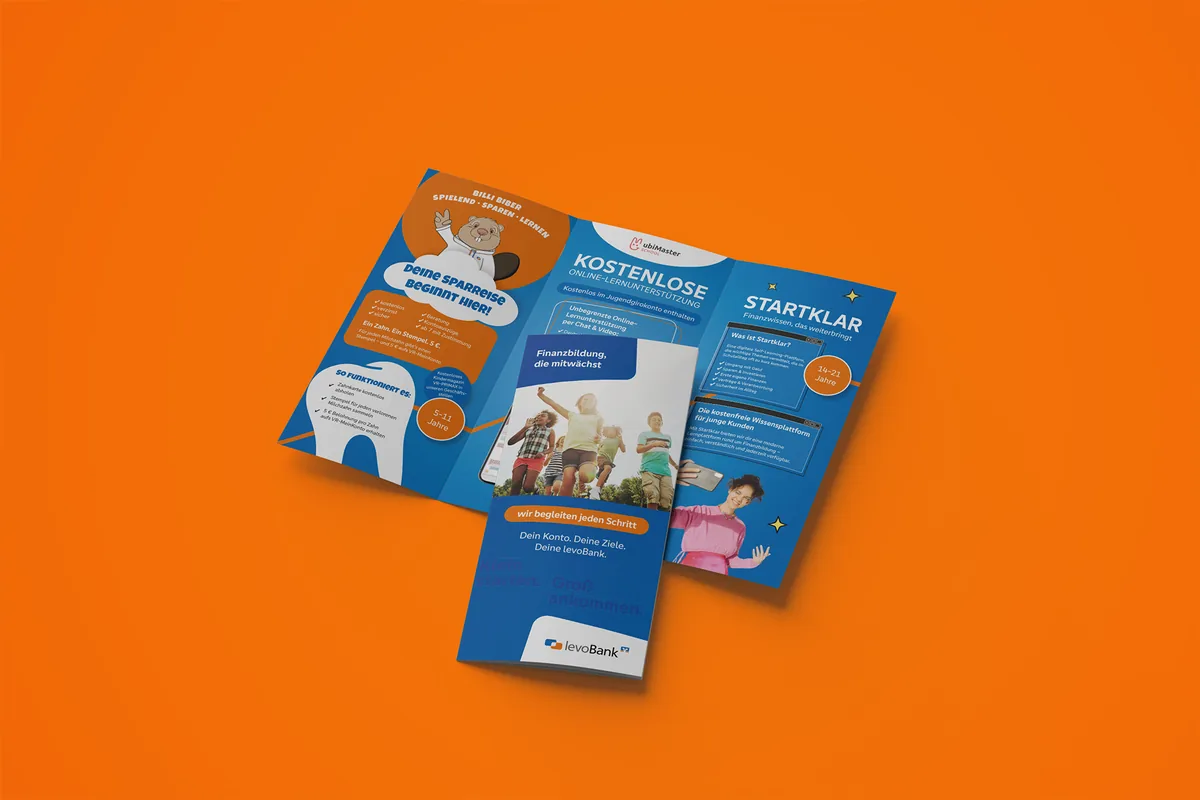 flyer der levobank zur finanzbildung