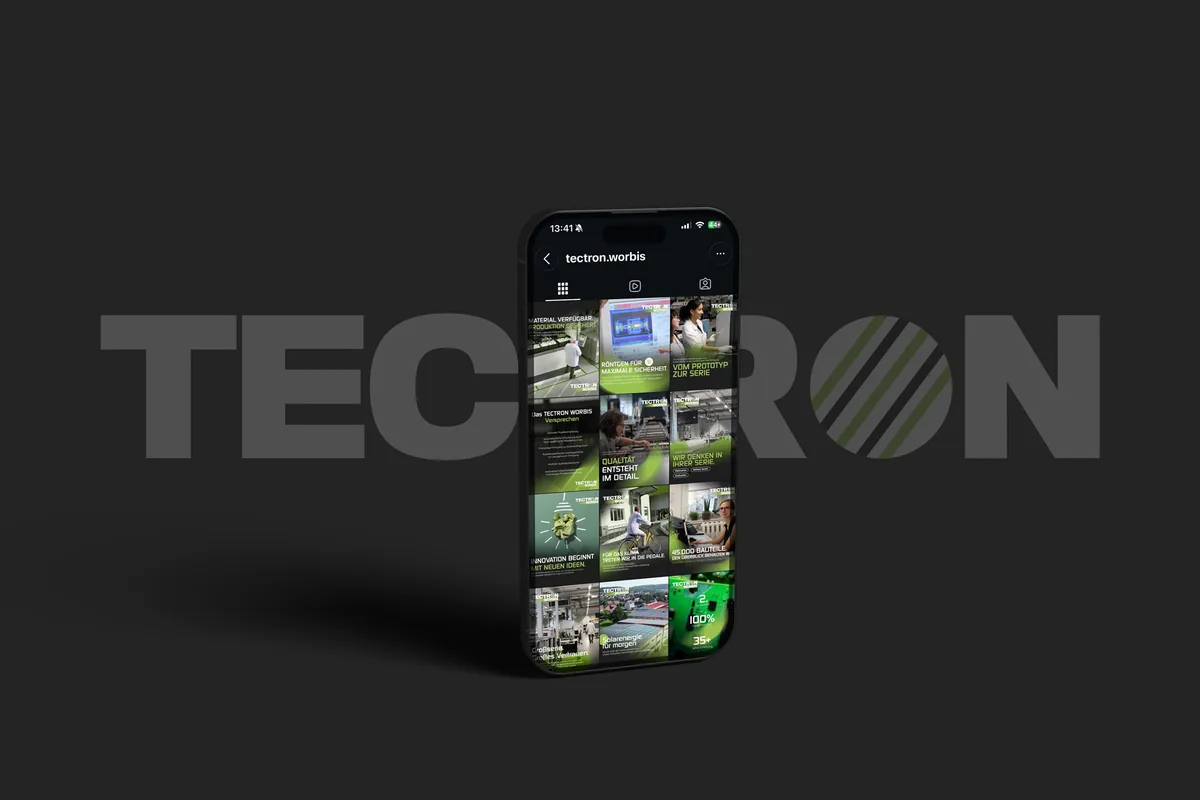 instagram-profil von tectron worbis auf dem smartphone